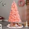 7ft. Pre-Lit Holiday Pink Cashmere Artificial Christmas Tree, White LED Lights